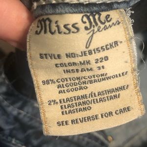Barely used miss me jeans